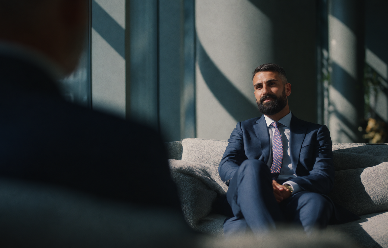 Giuseppe D'Urzo durante un incontro di consulenza
